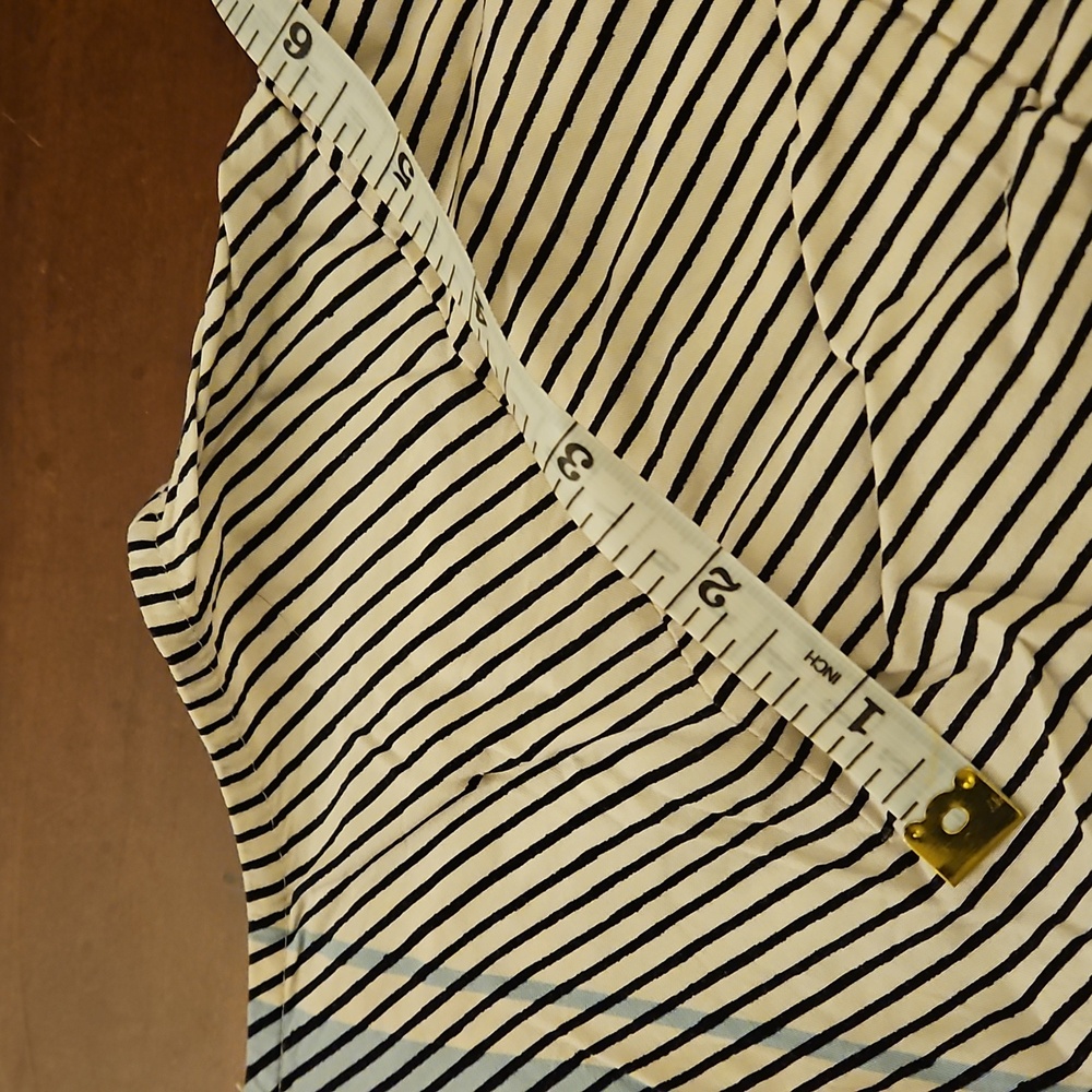 J. Jill Black and White Striped Midi Dress with Floral Accents - Picture 14 of 16